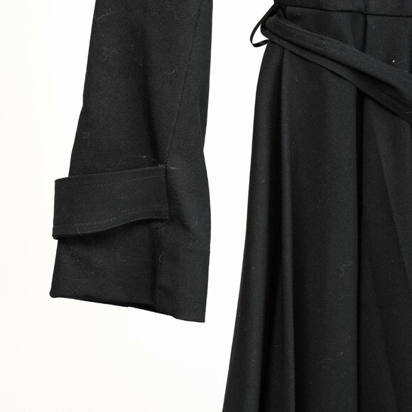 Tavan & Mitto Black Full Skirt Trench Coat - Picture 6 of 9